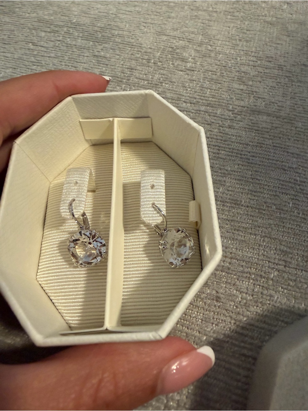 Millenia Rhodium Plated Drop Earrings